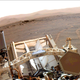 Perseverance looks at its tracks in Martian soil